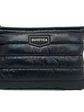 DUVETICA Black Nylon Clutch Bag